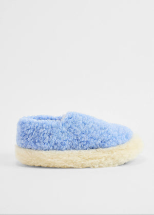Baby Blue Wool - Sheep by the Sea Slippers