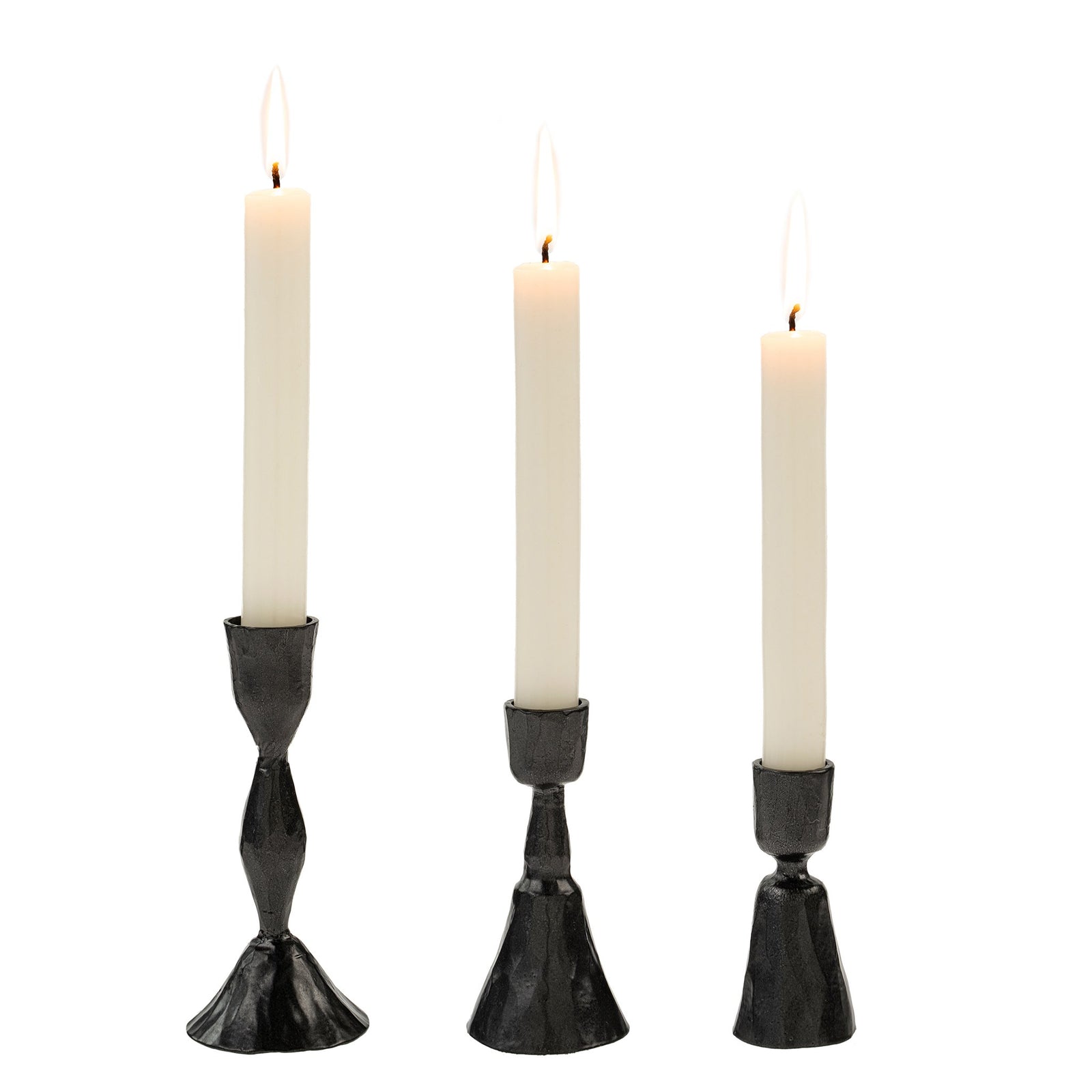 Zora Candlesticks - Gunmetal