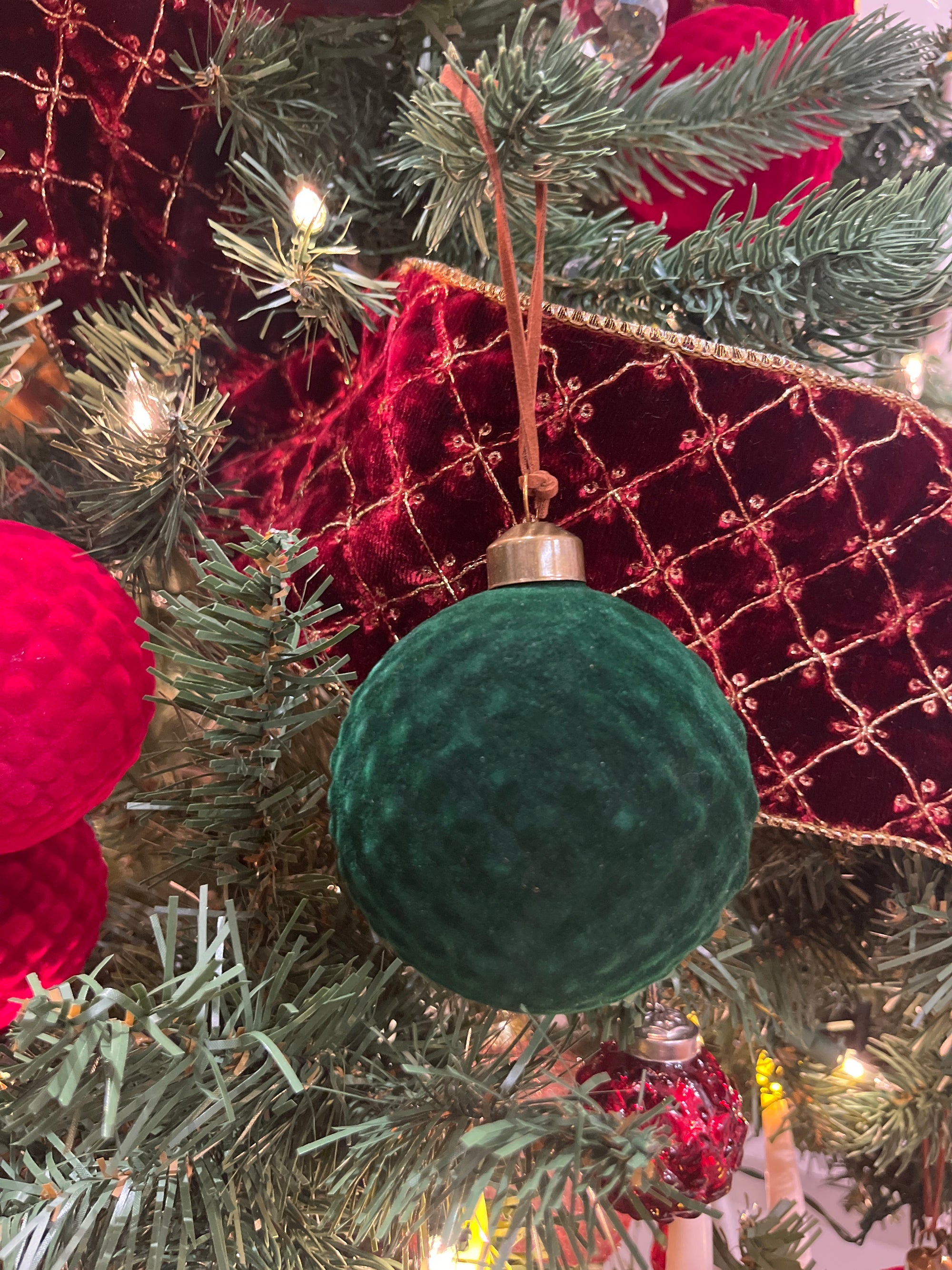 Diamond Flocked Ornaments