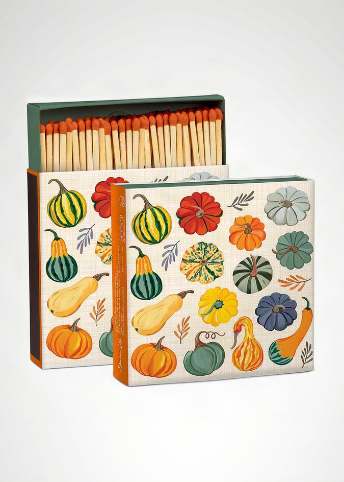 Square Matchbox - Pumpkins & Gourds