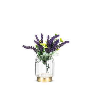 Gold & Glass LED Vase