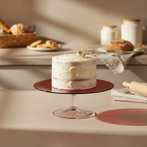 Regal Ruby Glass Cake Pedestal