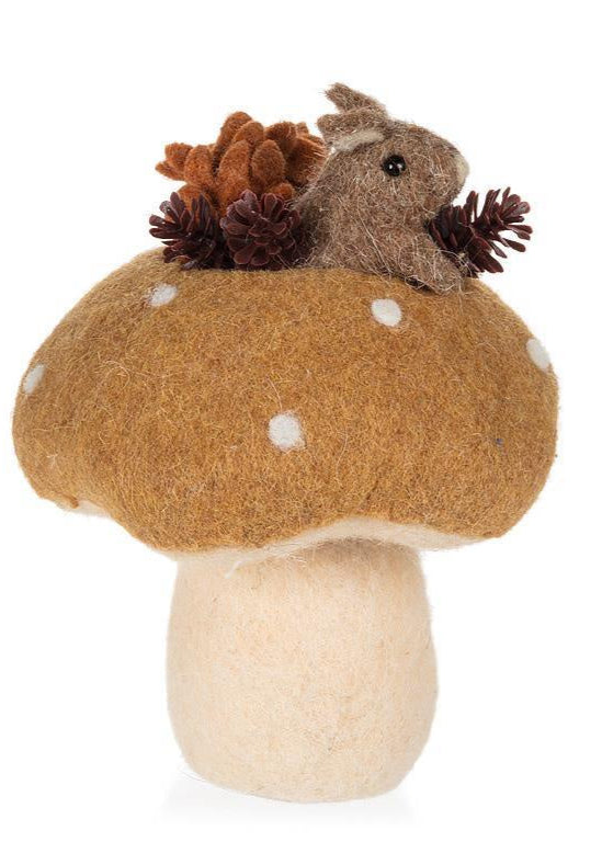 Mouse In Mushroom Ornament