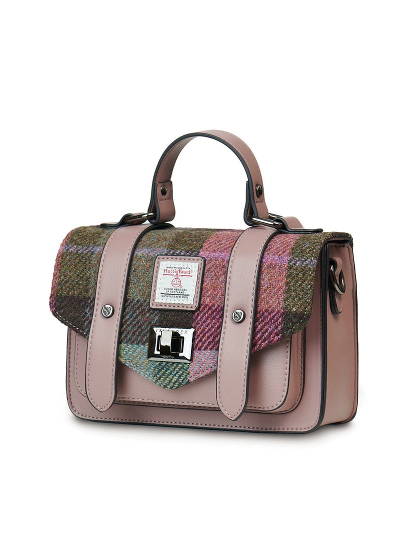 The Medium Satchel - Pink & Green Tartan