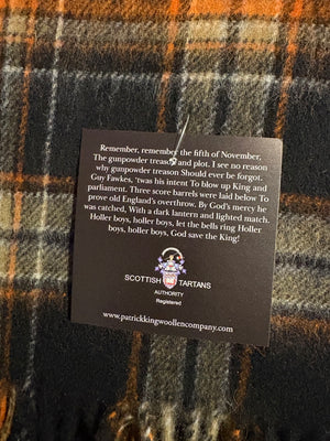 Guy Fawkes Tartan Lambswool Scarf