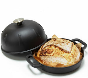 Pre-Seasoned Cast Iron Bread Cloche - Black Cast Iron
