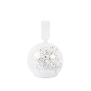 LED Holiday Bauble Glass Taper Holder