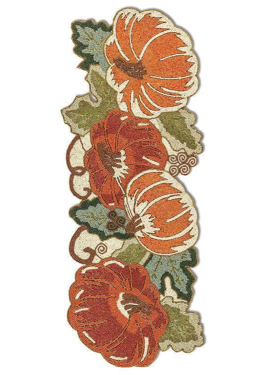 Beaded Autumn Splendour Table Runner