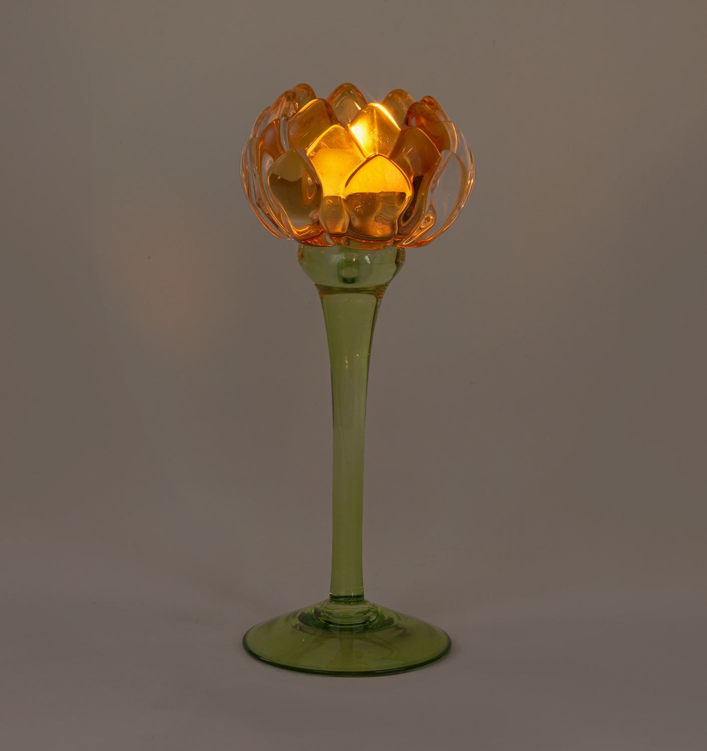 Sunny Yellow Flower Candle Holder