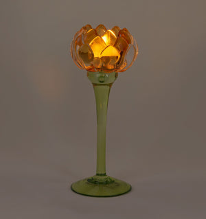 Sunny Yellow Flower Candle Holder
