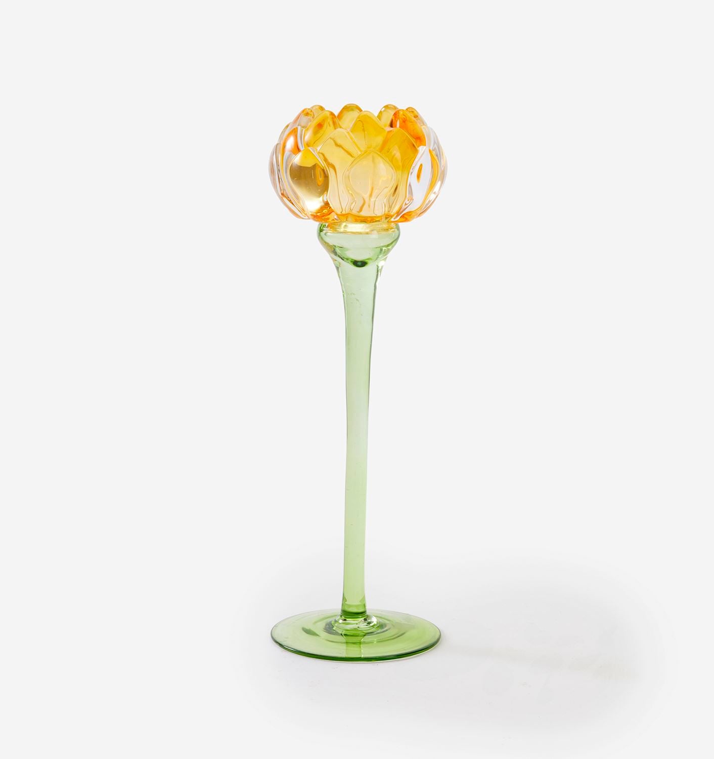Sunny Yellow Flower Candle Holder