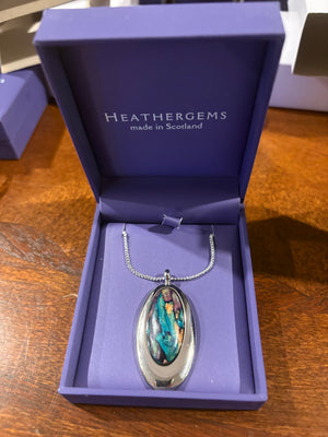Heathergems Oval Heather Pendant