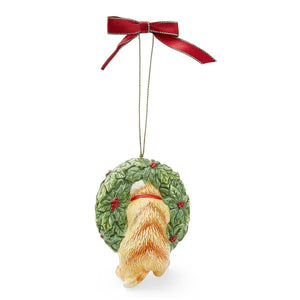 Spode Kitten in Wreath Ornament
