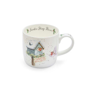'Santa Stop Here' 11oz Mug - Wrendale