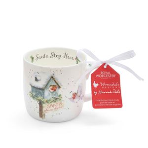 'Santa Stop Here' 11oz Mug - Wrendale