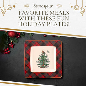 Spode Holiday Tartan & Tree Platter