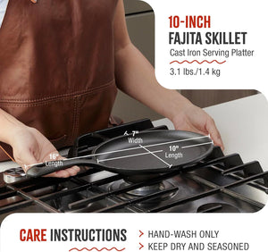 Cast Iron Fajita Skillet