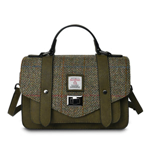 The Medium Satchel - Chestnut Herringbone