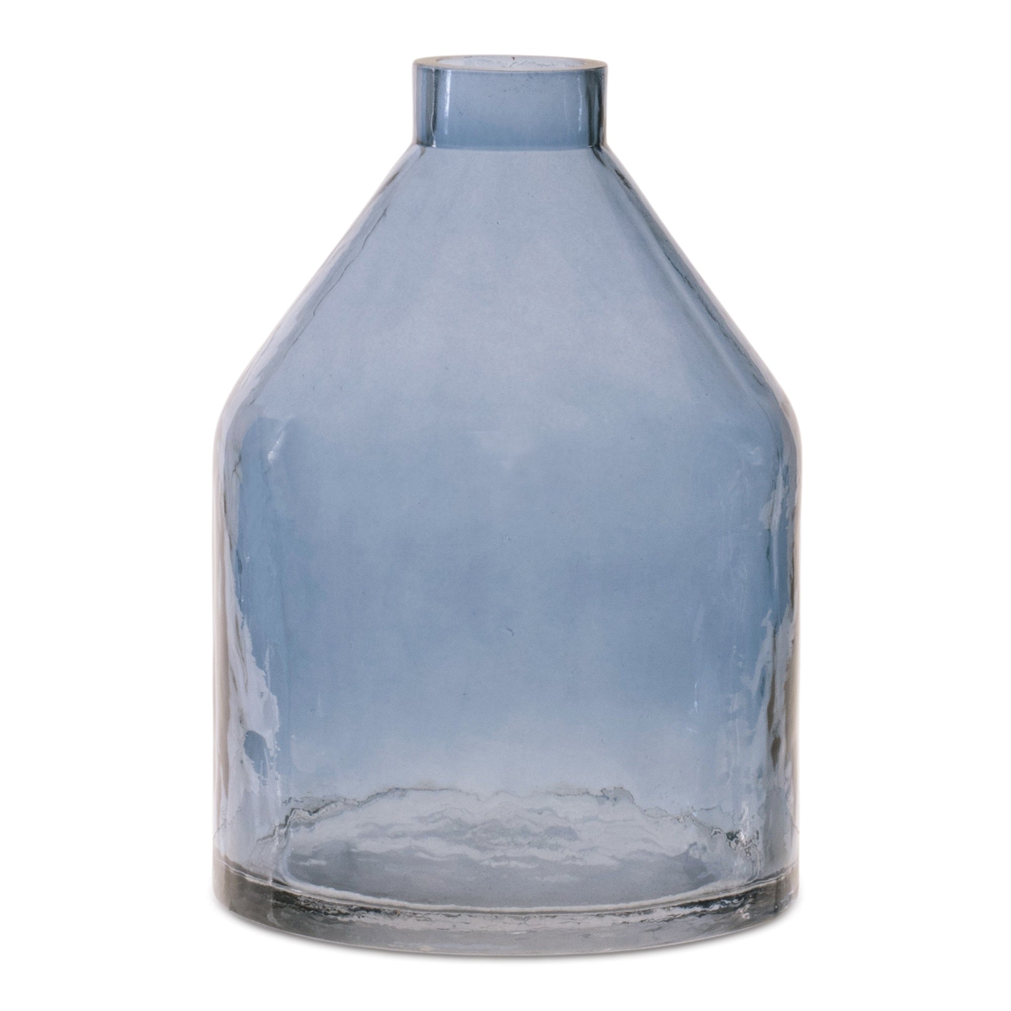 Clear Blue Glass Vase