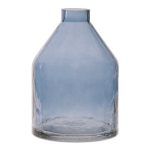 Clear Blue Glass Vase