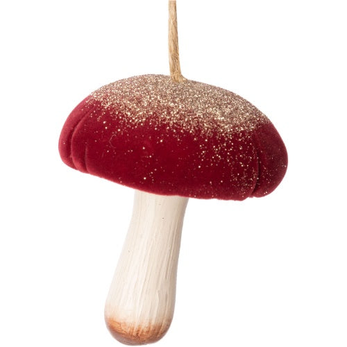 Velvet & Glam Mushroom Ornament