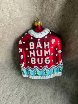 Bah Humbug Storybook Sweater Ornament