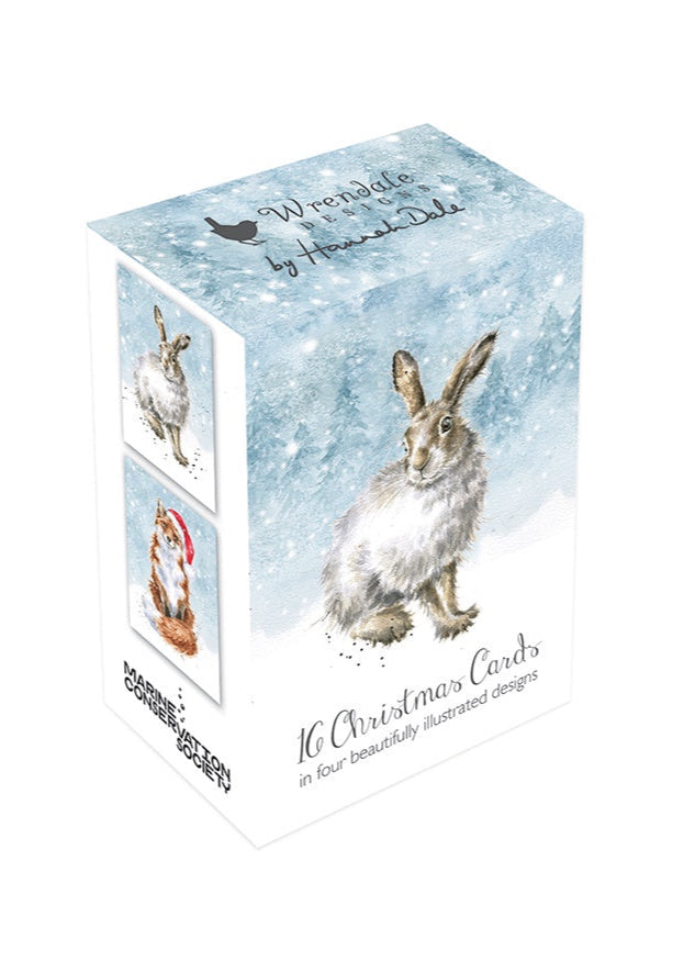 "Snowy Christmas" Wrendale Christmas Mini Card Set (16ct)