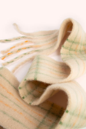 Angelica Scarf - Cream & Sage