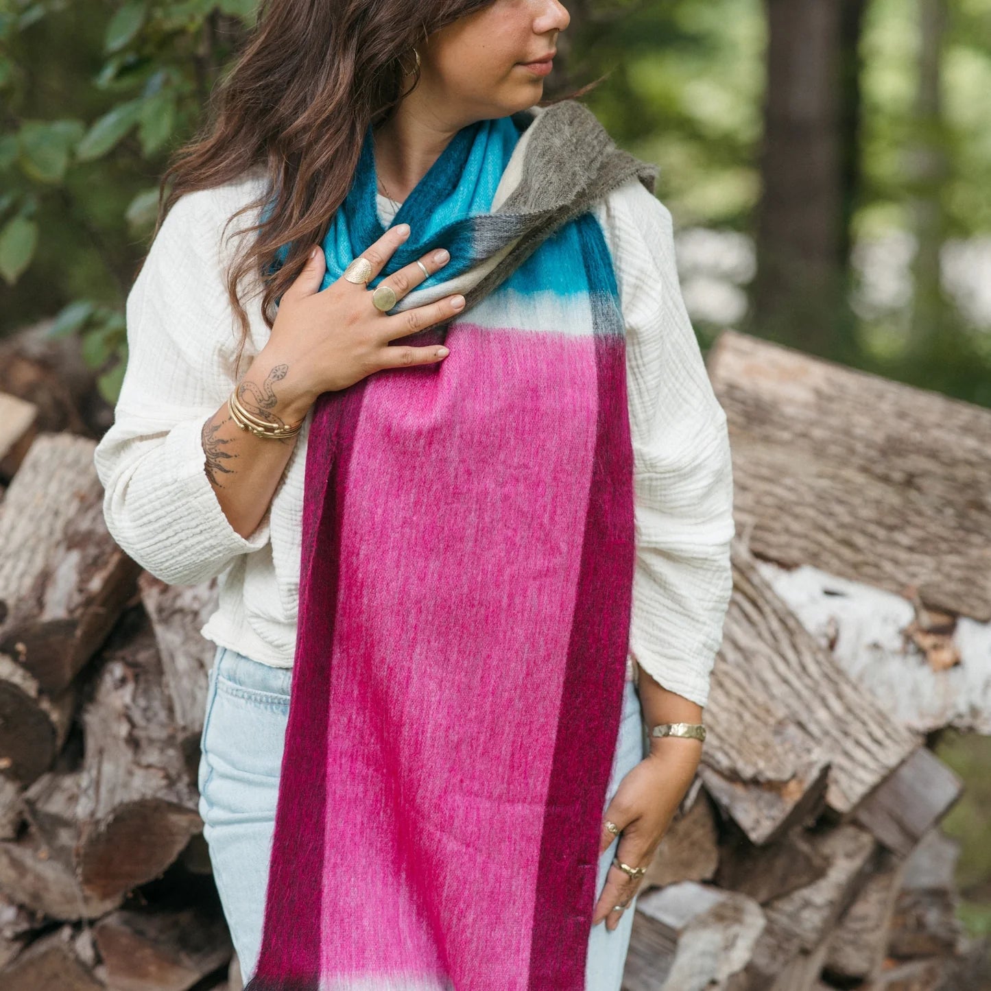Ultra Soft Alpaca Scarf - Fig