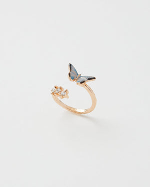 Blue Butterfly Ring