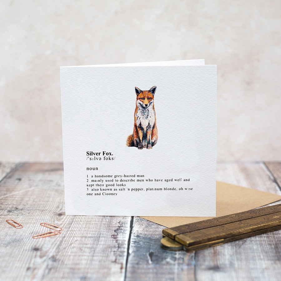 Silver Fox Greeting Card