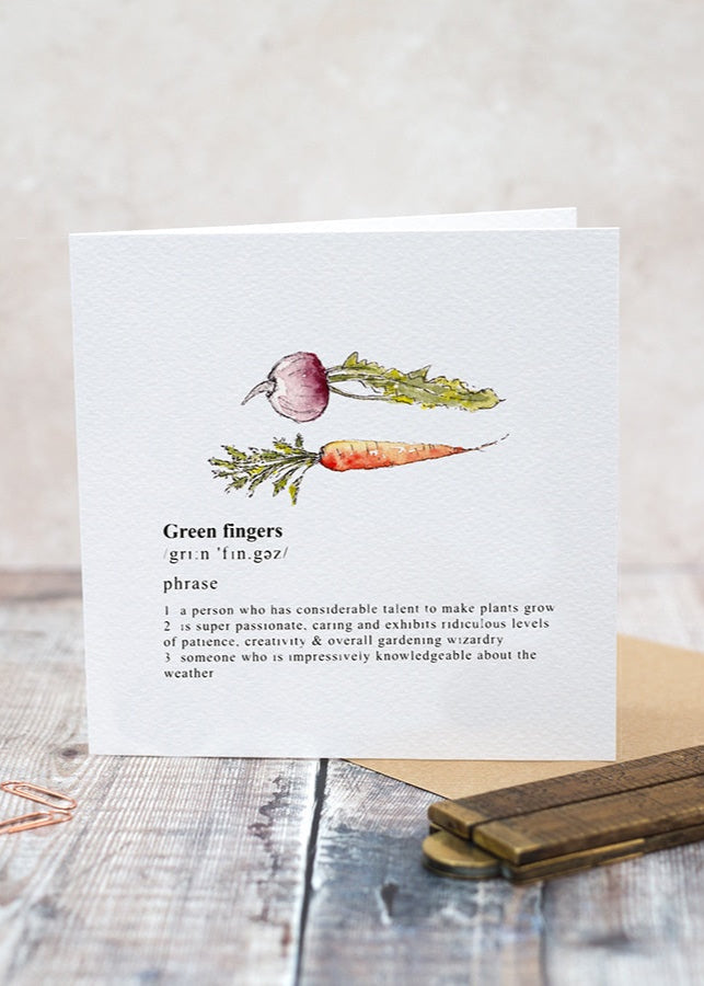Green Fingers Greeting Card