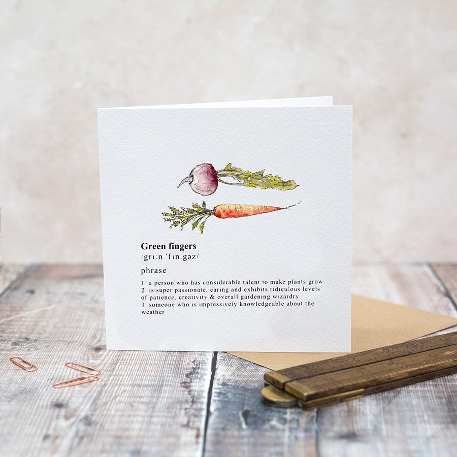 Green Fingers Greeting Card