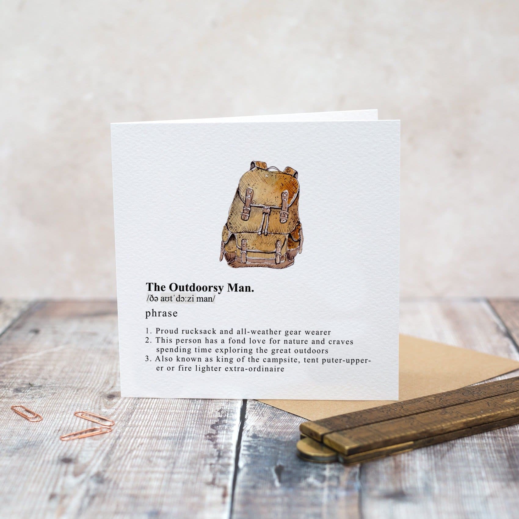 The Outdoorsy Man Greeting Card