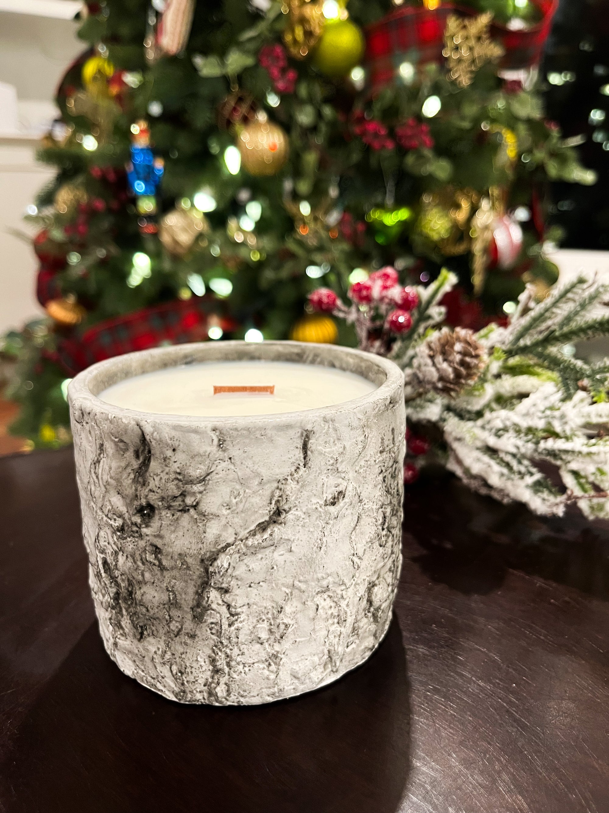 Holiday Birch Wood Wick Candle