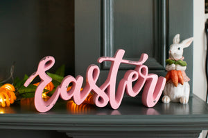 Cursive Easter Decor