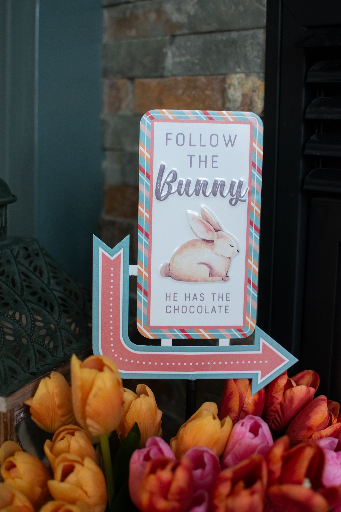 "Follow the Bunny" Sign