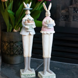 Elegant Easter Bunny Figurines