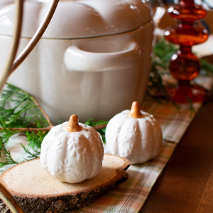 Harvest Pumpkin Salt and Pepper Shakers