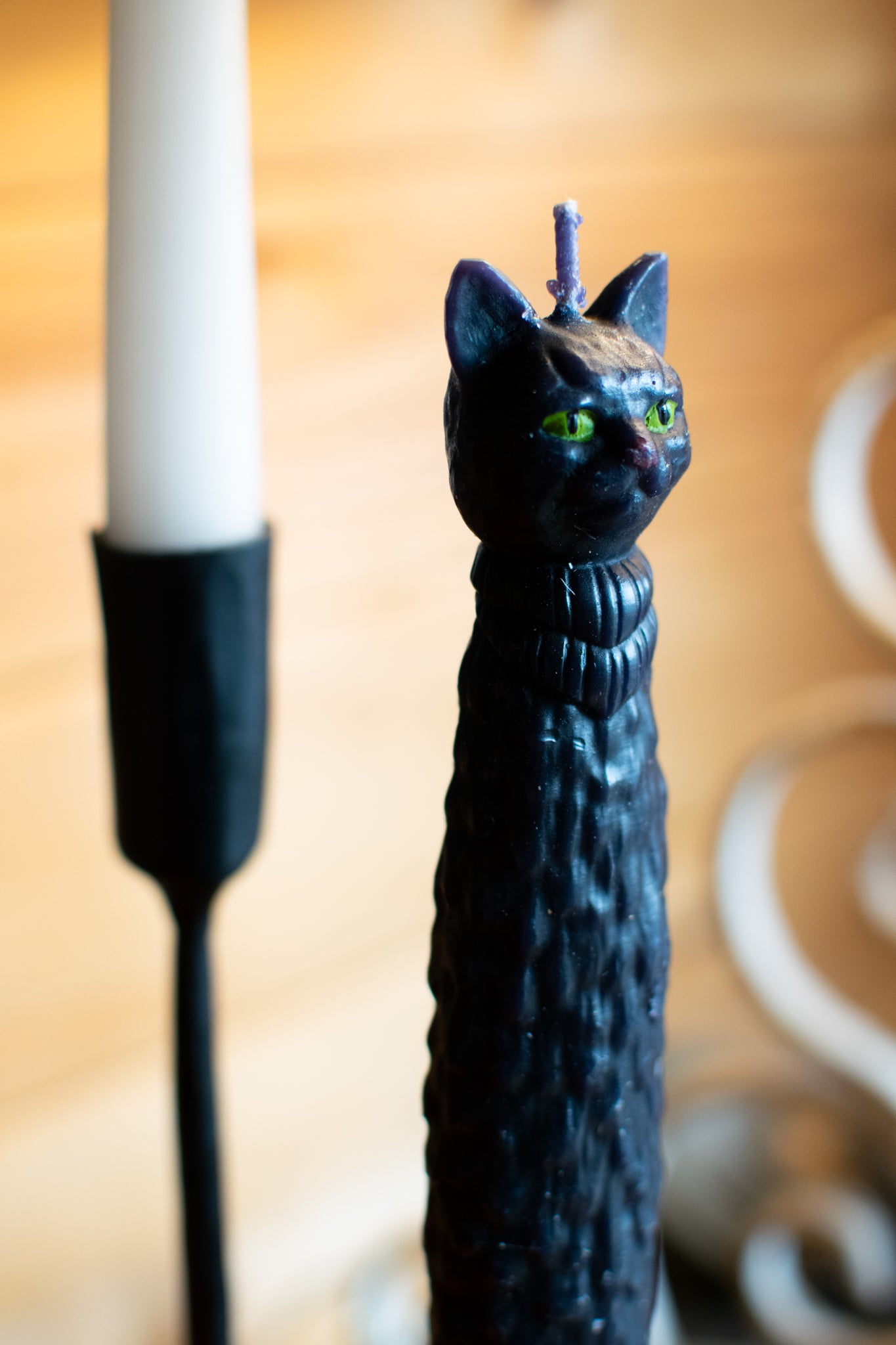 Black Cat Taper Candles