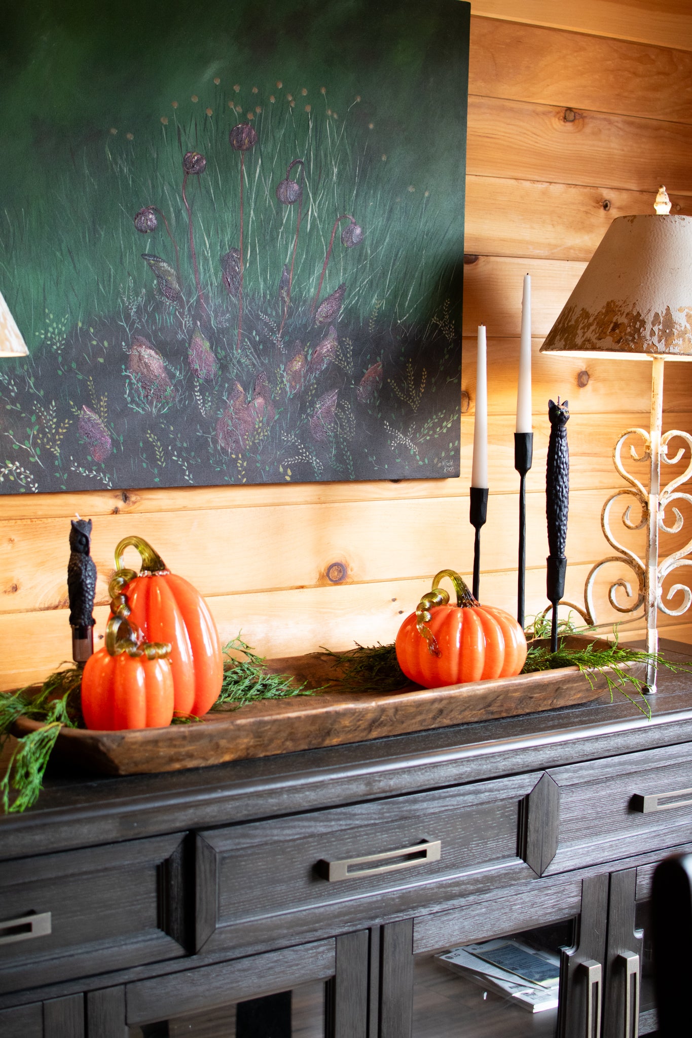 Orange Swirl - Blown Glass Pumpkin Patch