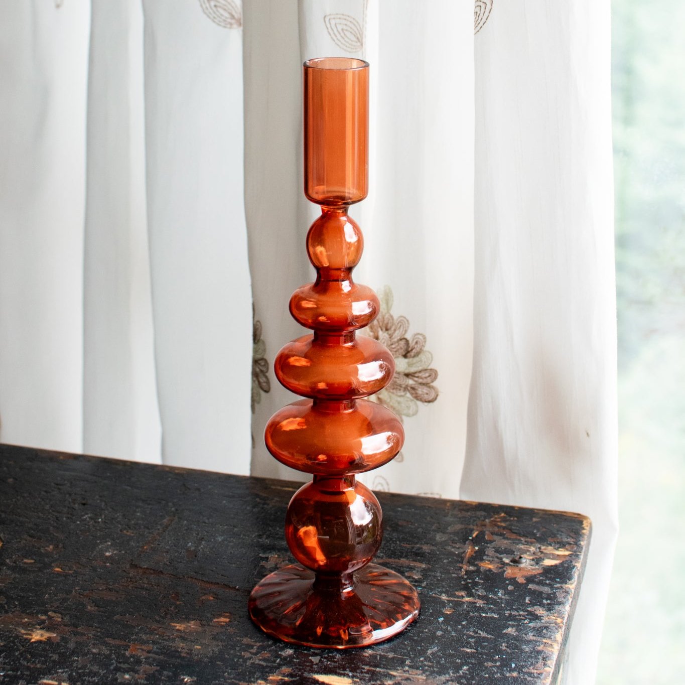 Wisteria Candle Holder - Red