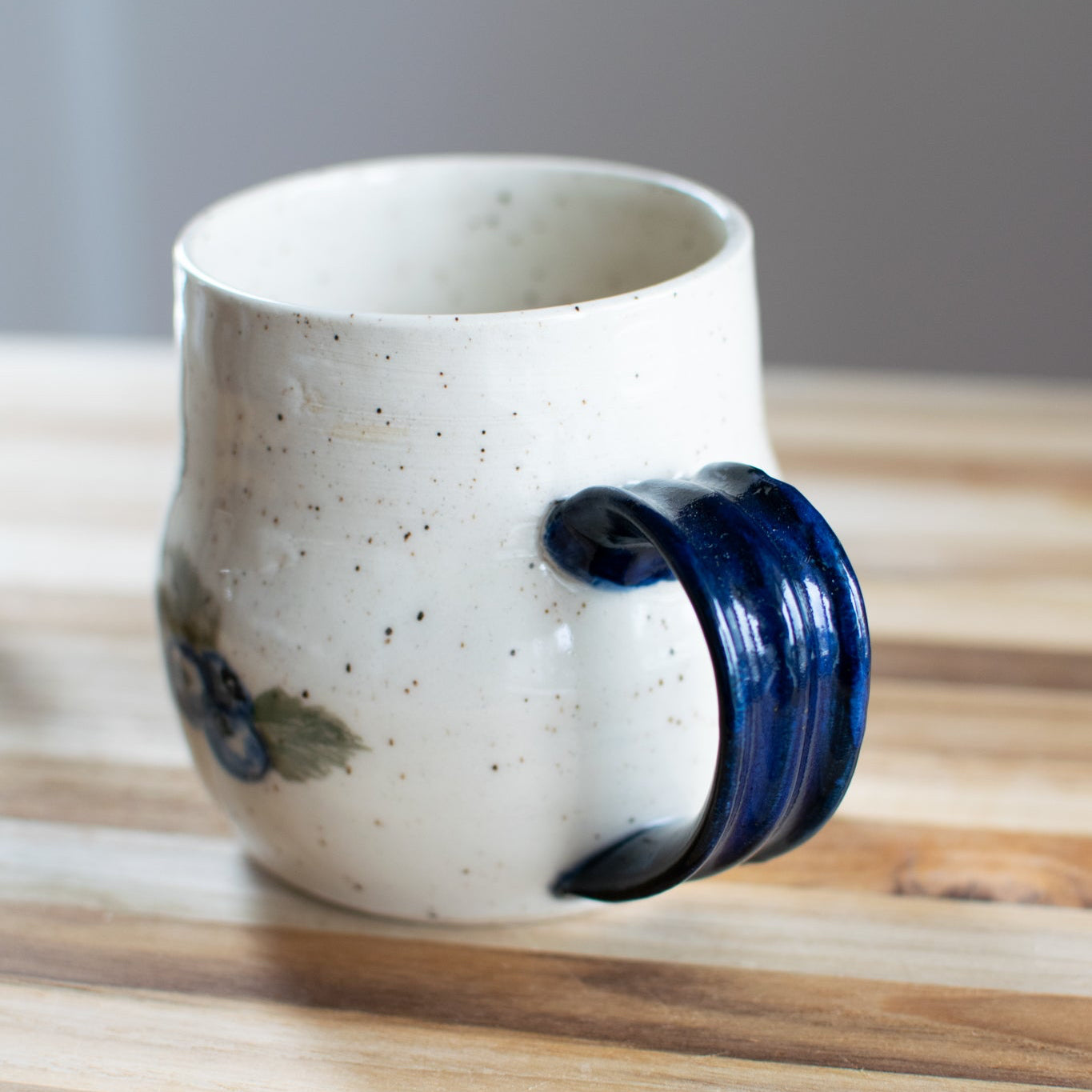 'Beautiful-in-Blue' Newfoundland Blueberry Pottery Mug