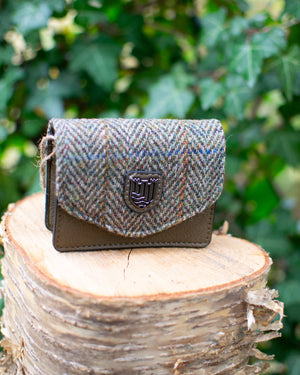 The Card Case - Chestnut Herringbone