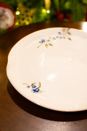 Wild Blueberry Garland – Hand-Painted Serving Platter