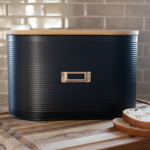 Matte Black Bread Bin