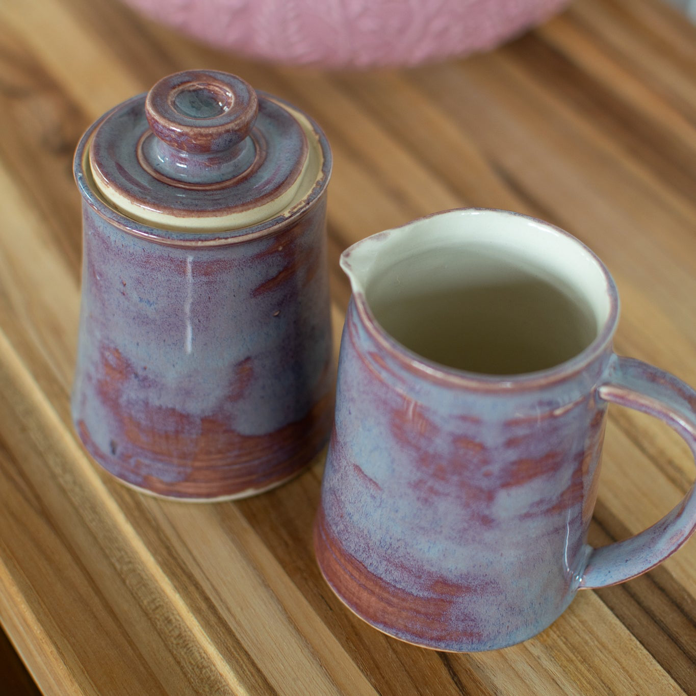 Mulled Berry – Handcrafted Pottery Cream & Sugar Set