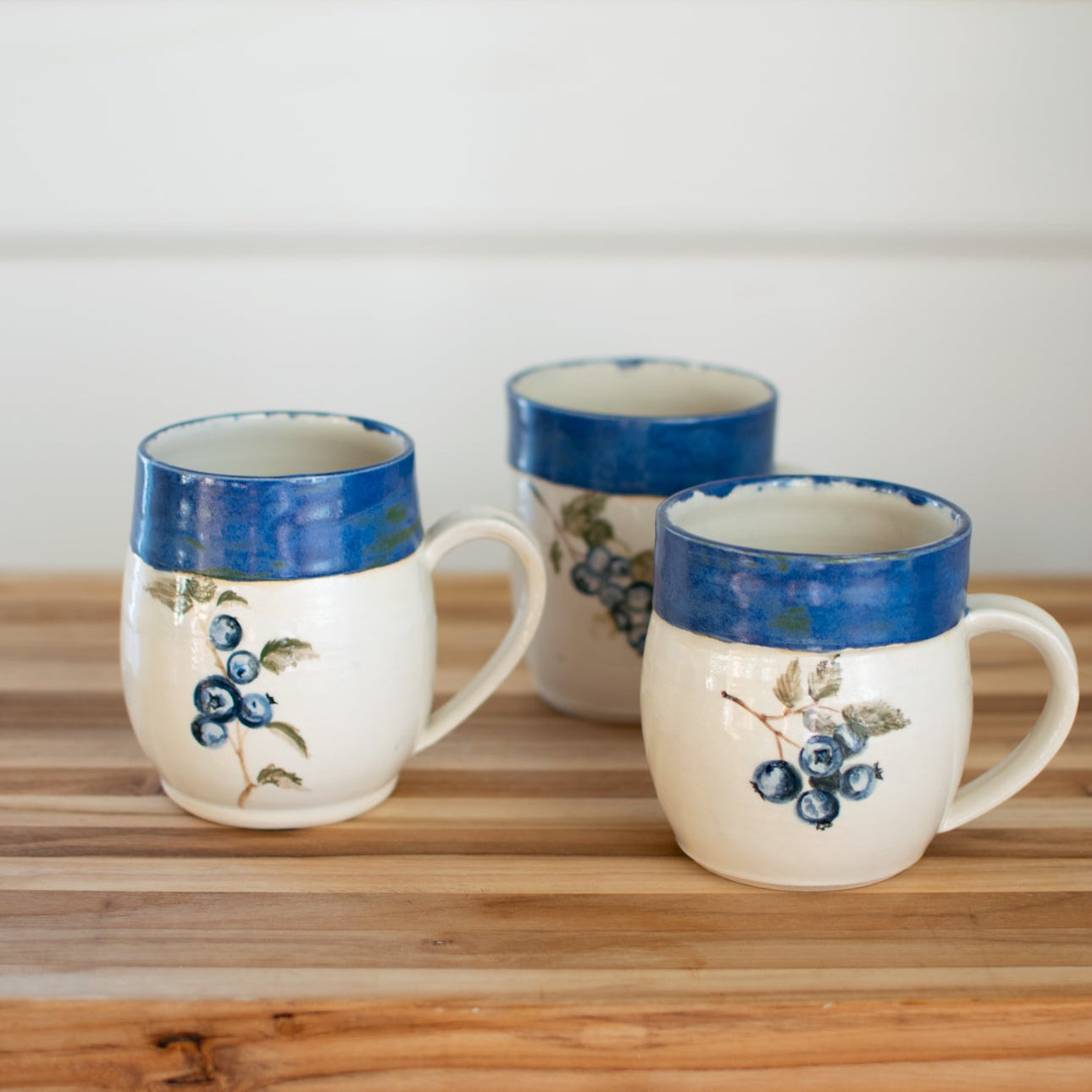 'Beautiful-in-Blue' Newfoundland Blueberry Pottery Mug
