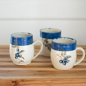 'Beautiful-in-Blue' Newfoundland Blueberry Pottery Mug