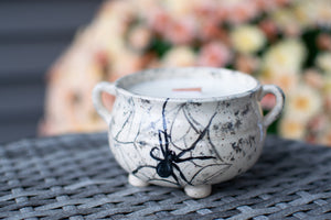 The Widow's Cauldron - Pottery Cauldron Candle